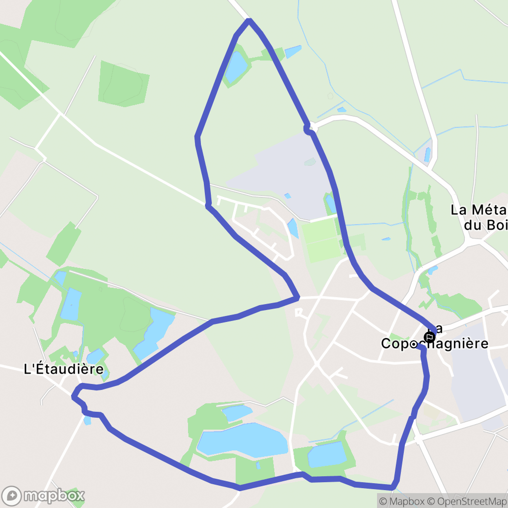 La Copechagnière : carte du parcours de randonnée - France