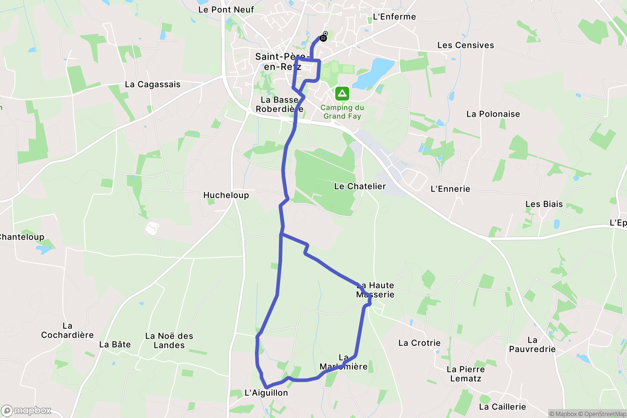 Saint-Père-en-Retz : carte du parcours de randonnée - France