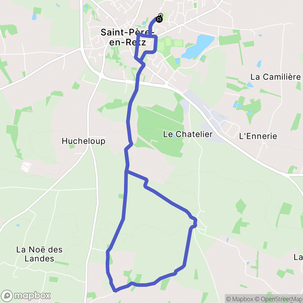 Saint-Père-en-Retz : carte du parcours de randonnée - France