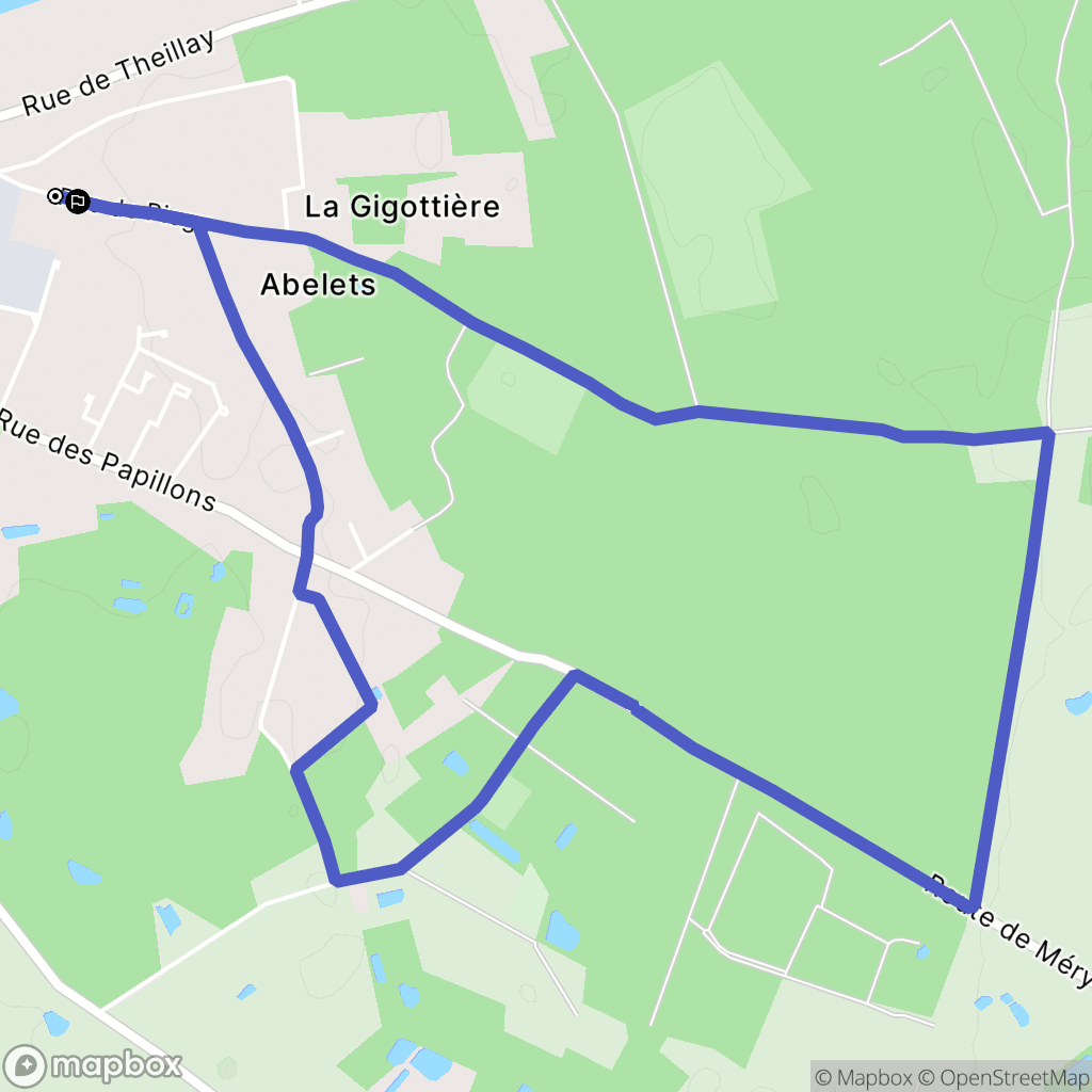 Romorantin-Lanthenay : carte du parcours de randonnée - France