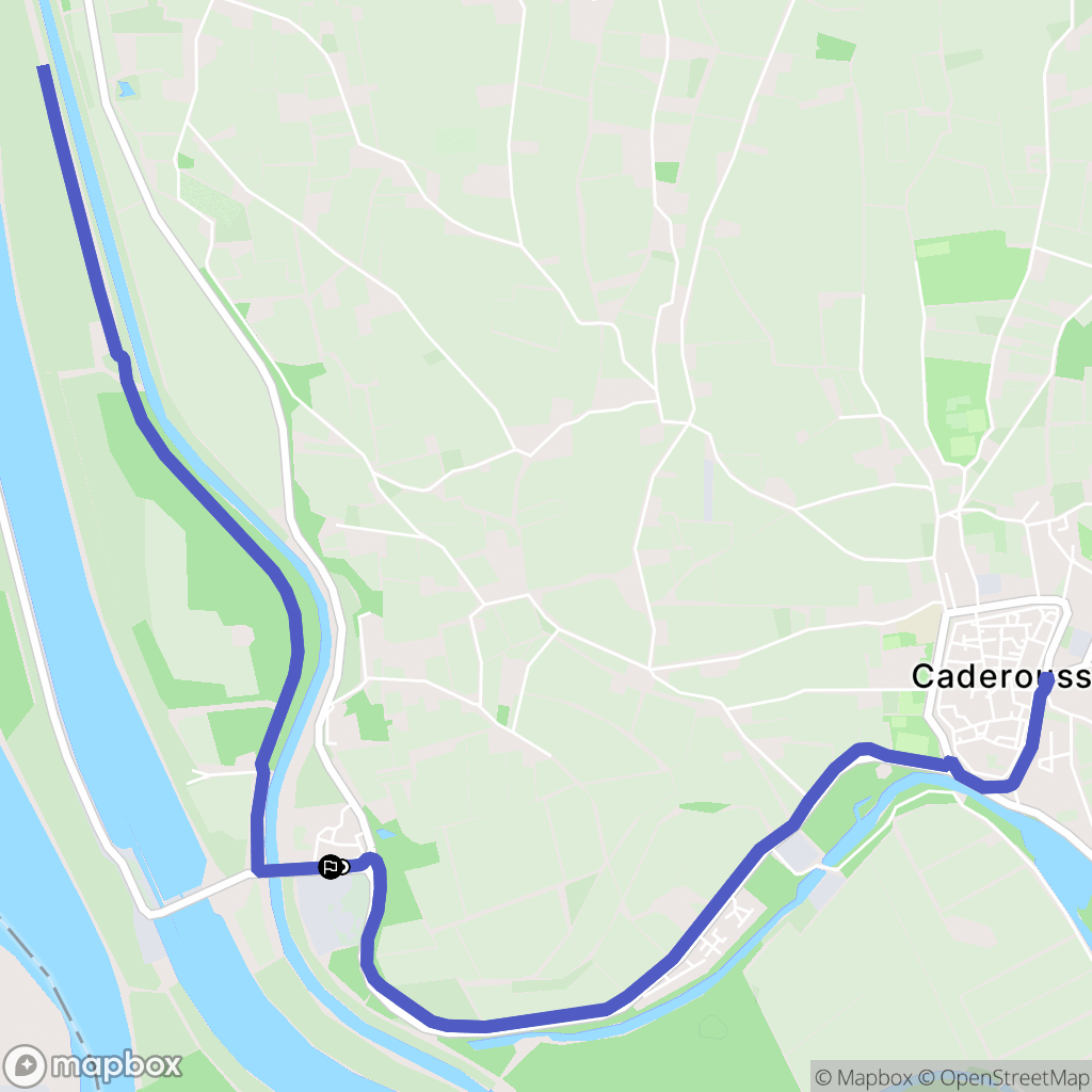 Caderousse : carte du parcours de randonnée - France
