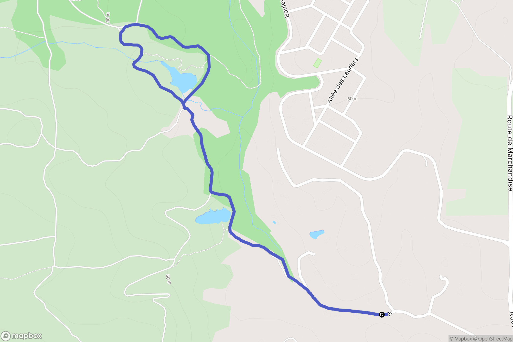 Roquebrune-sur-Argens : carte du parcours de randonnée - France