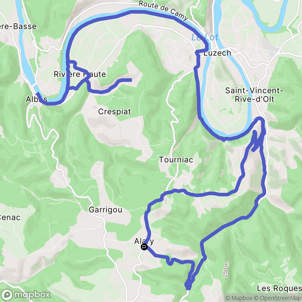 Cambayrac : carte du parcours de randonnée - France