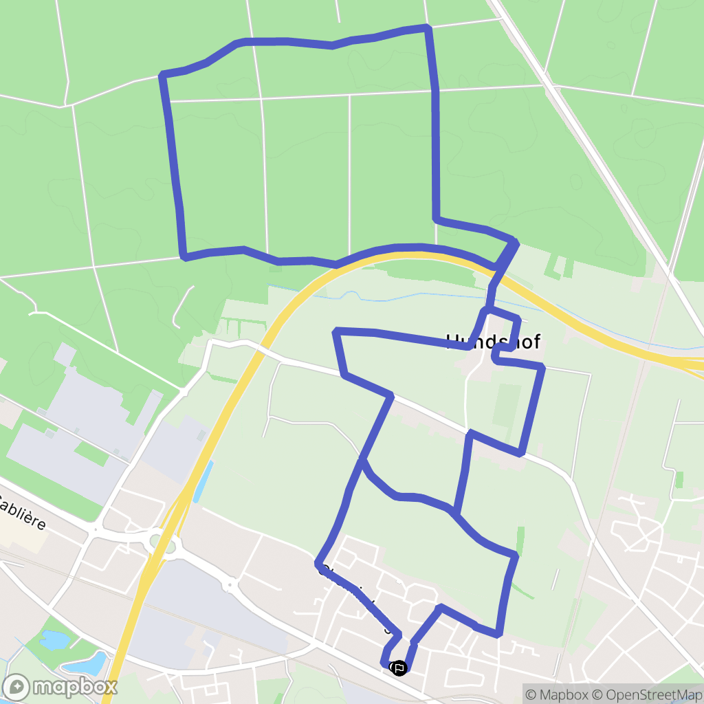 Haguenau : carte du parcours de randonnée - France