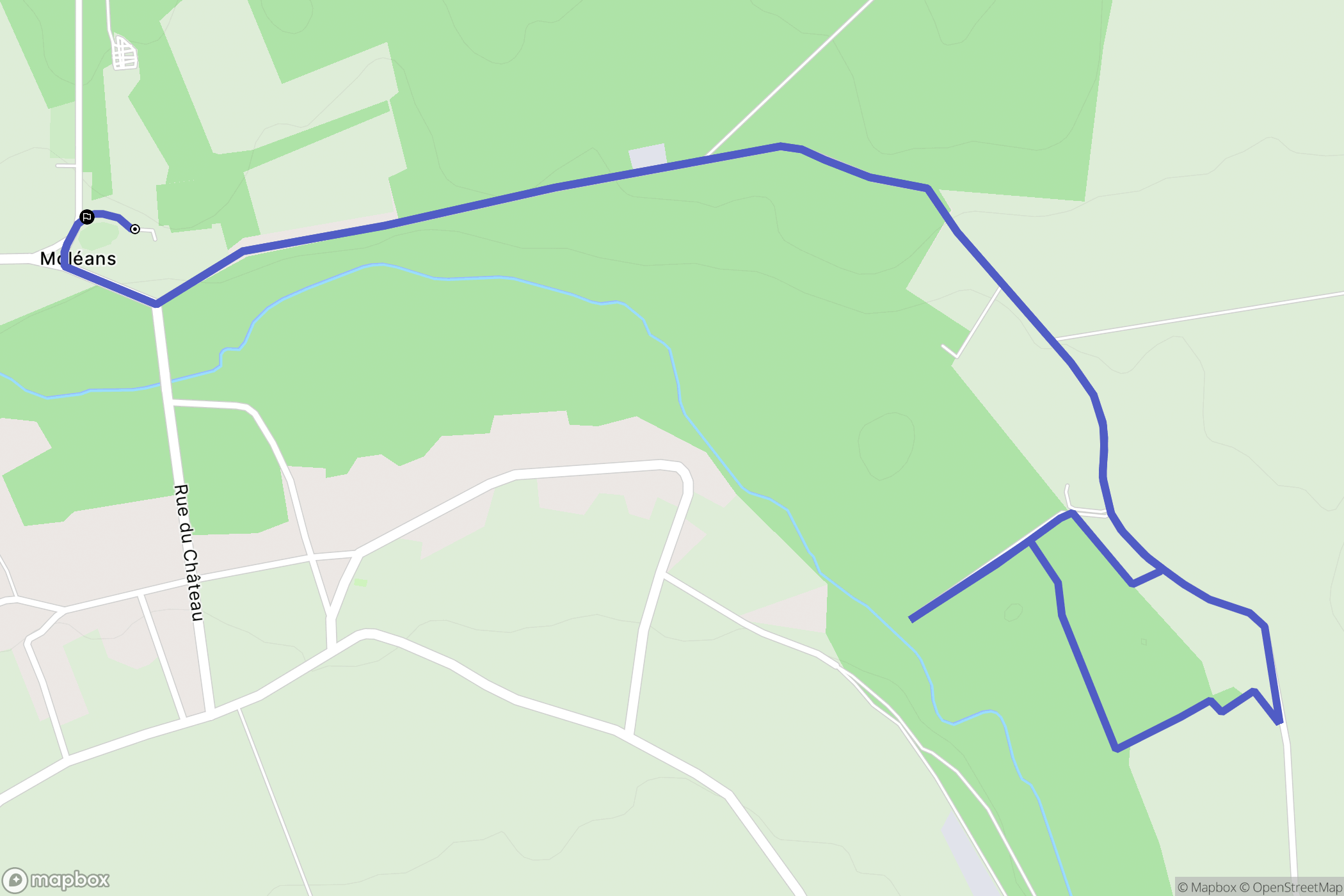 Moléans : carte du parcours de randonnée - France