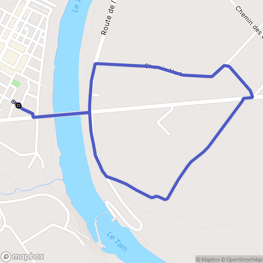 Lisle-sur-Tarn : carte du parcours de randonnée - France