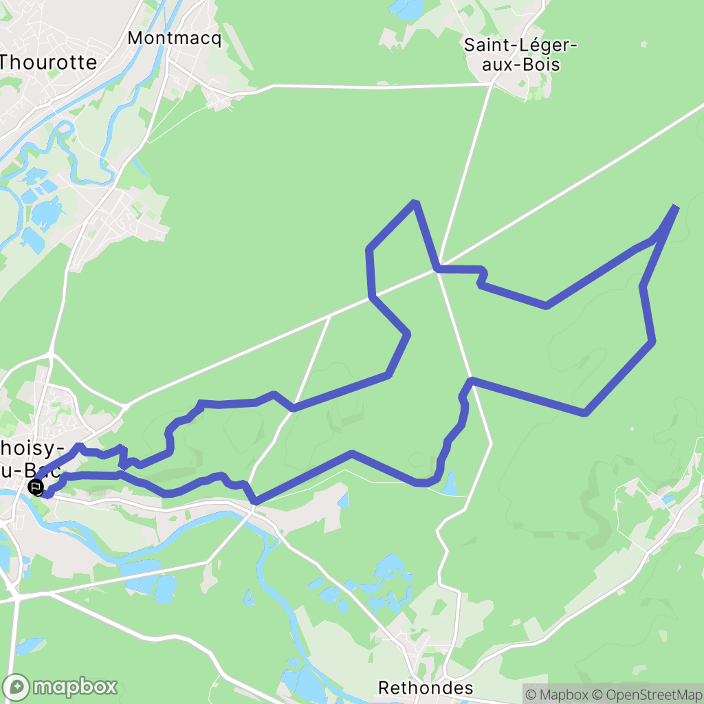 Choisy-au-Bac : carte du parcours de randonnée - France
