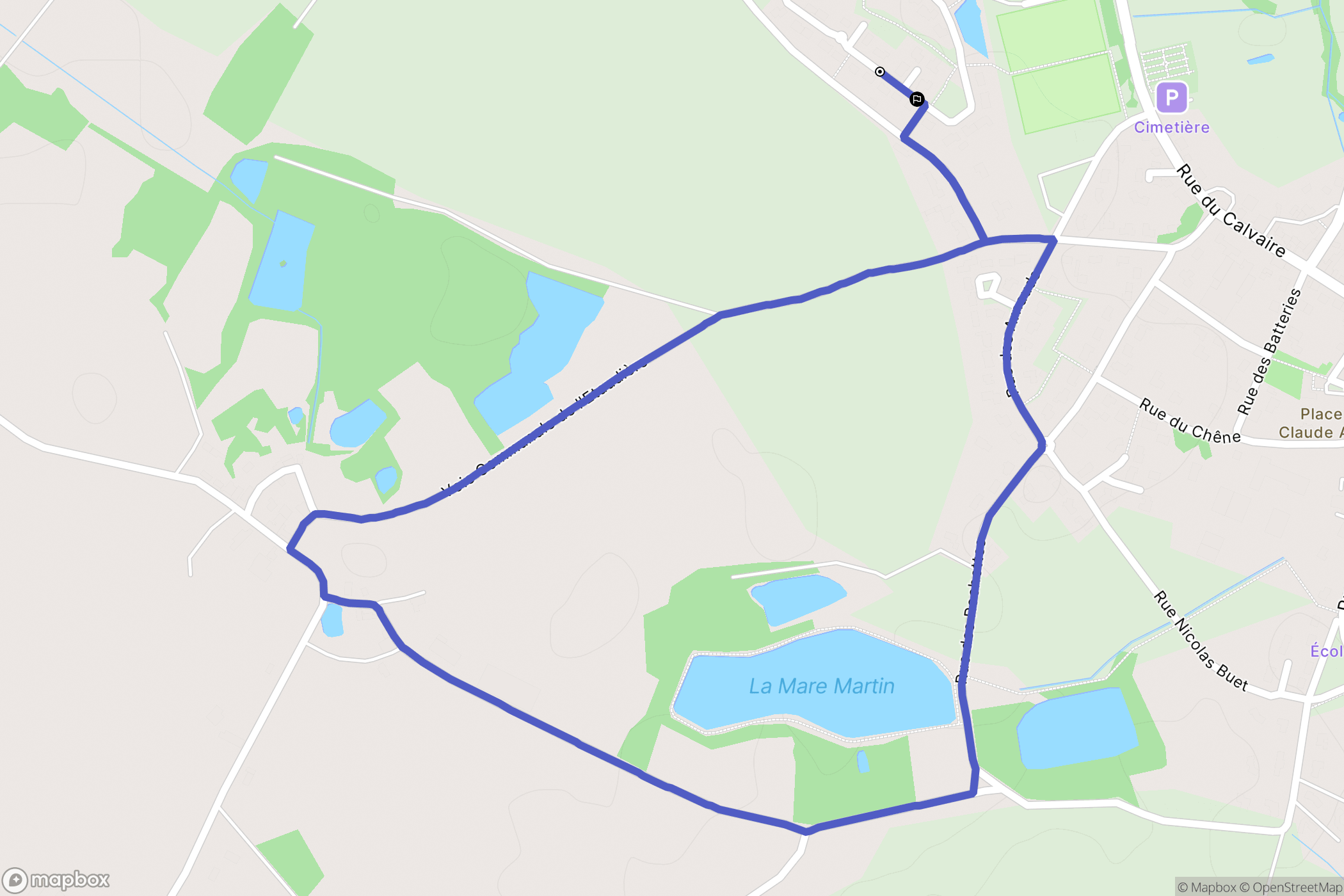 La Copechagnière : carte du parcours de randonnée - France