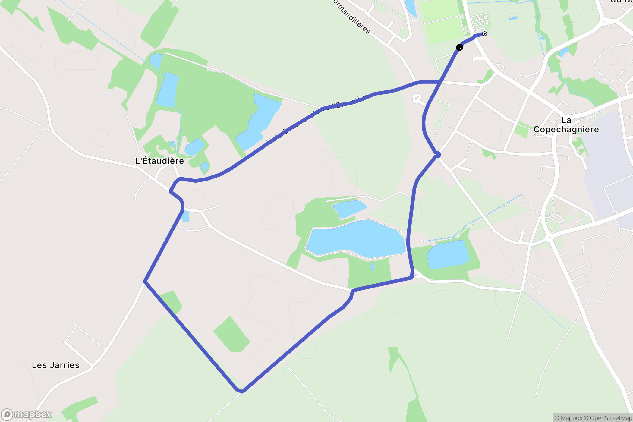 La Copechagnière : carte du parcours de randonnée - France