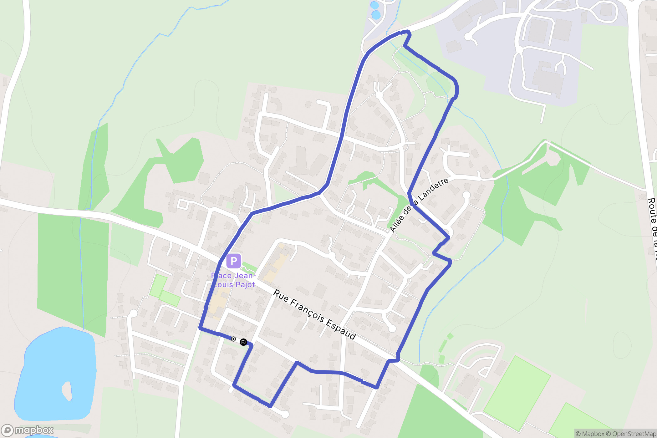 La Boissière-des-Landes : carte du parcours de randonnée - France
