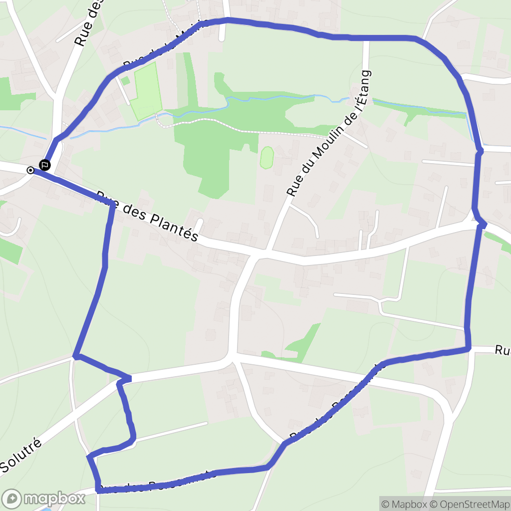 Davayé : carte du parcours de randonnée - France
