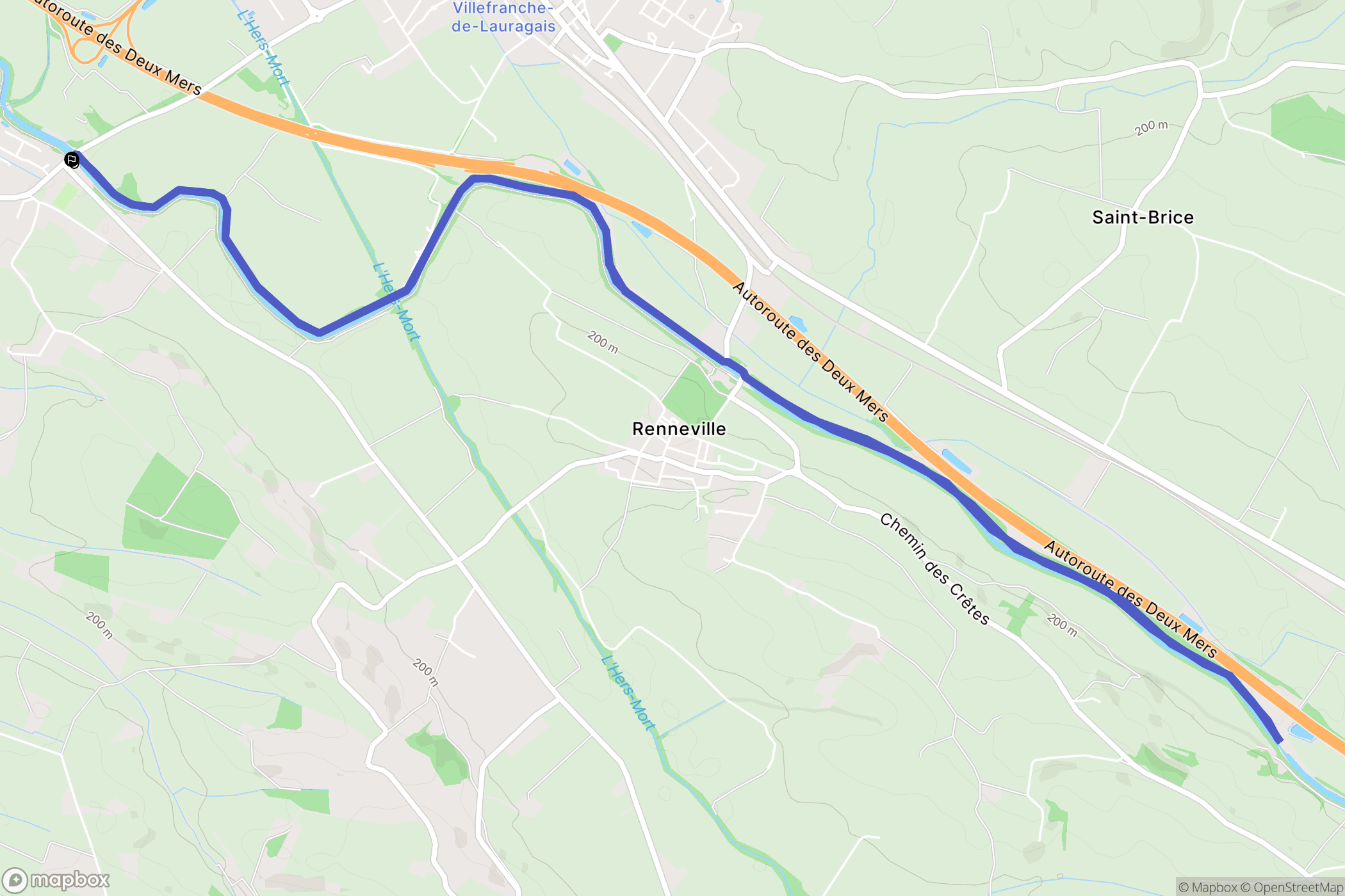 Gardouch : carte du parcours de randonnée - France