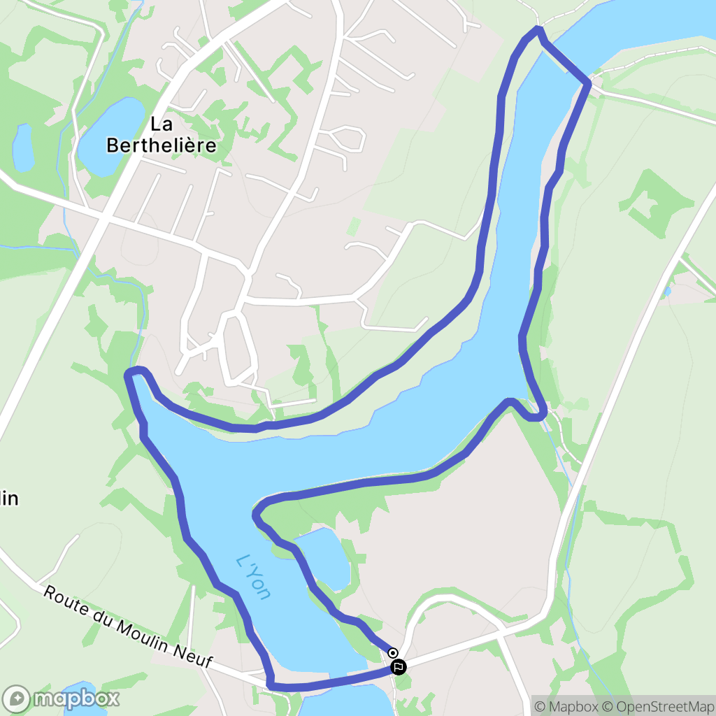 La Ferrière : carte du parcours de randonnée - France