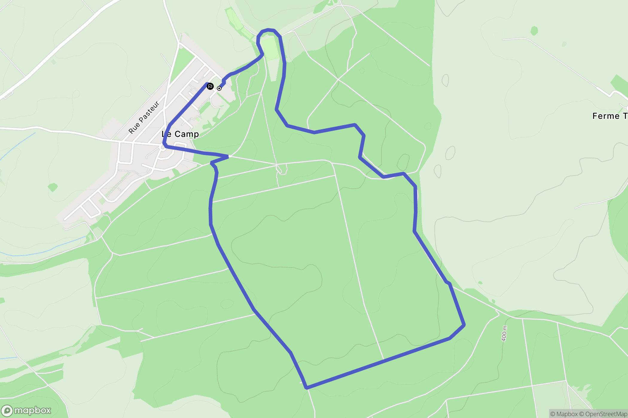 Morfontaine : carte du parcours de randonnée - France