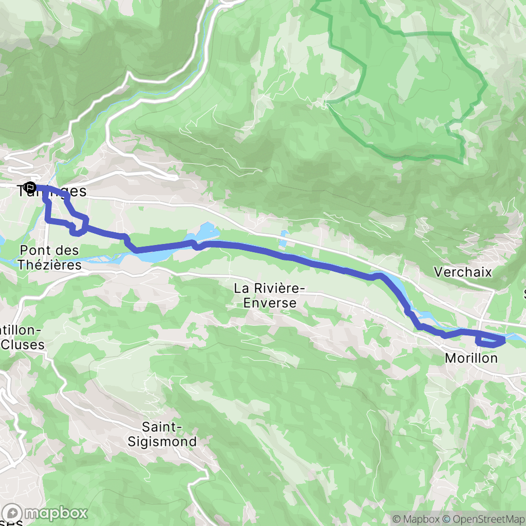 Taninges : carte du parcours de randonnée - France