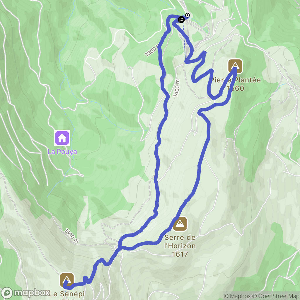 La Motte-d'Aveillans : carte du parcours de randonnée - France