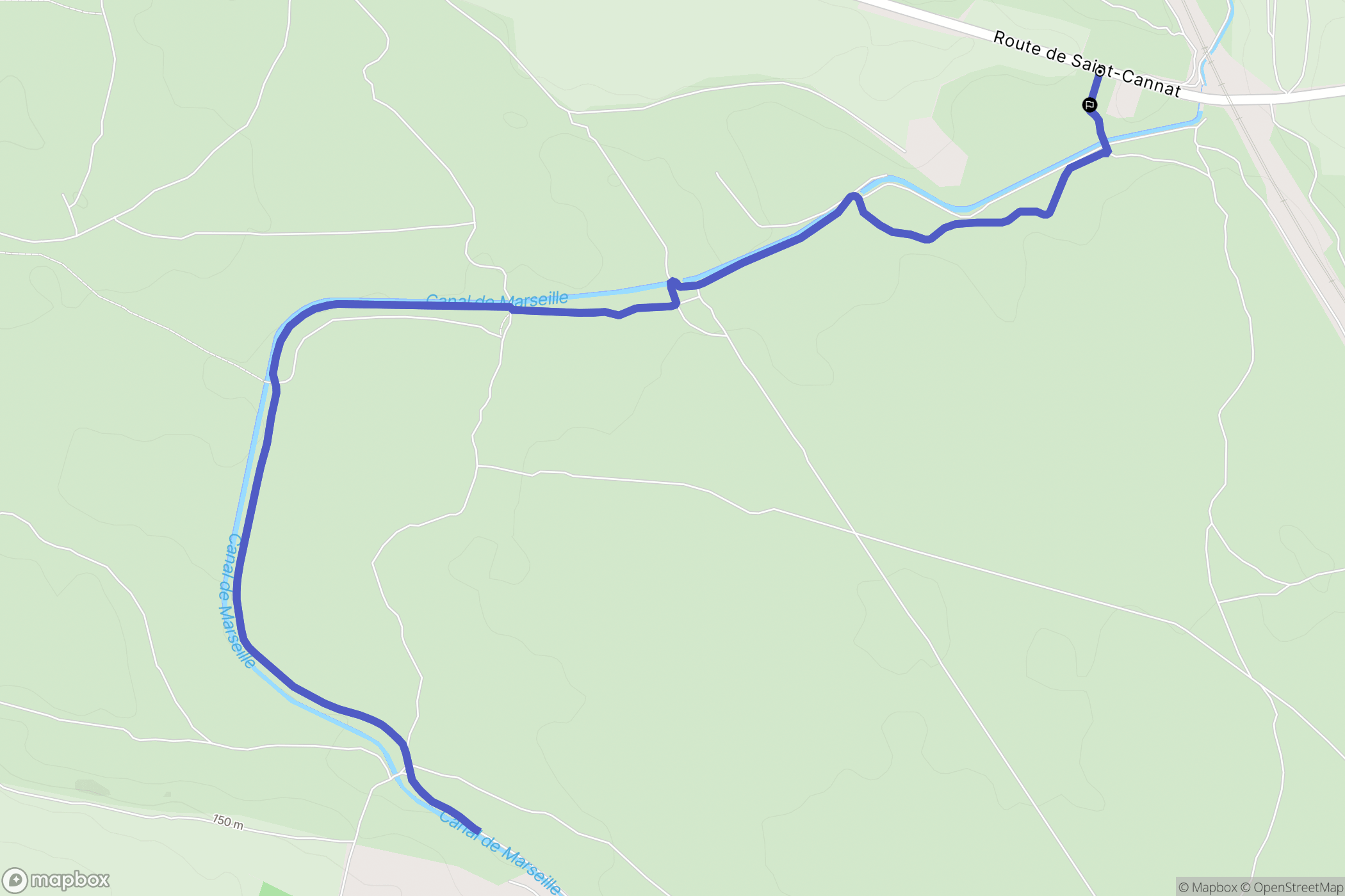 La Barben : carte du parcours de randonnée - France