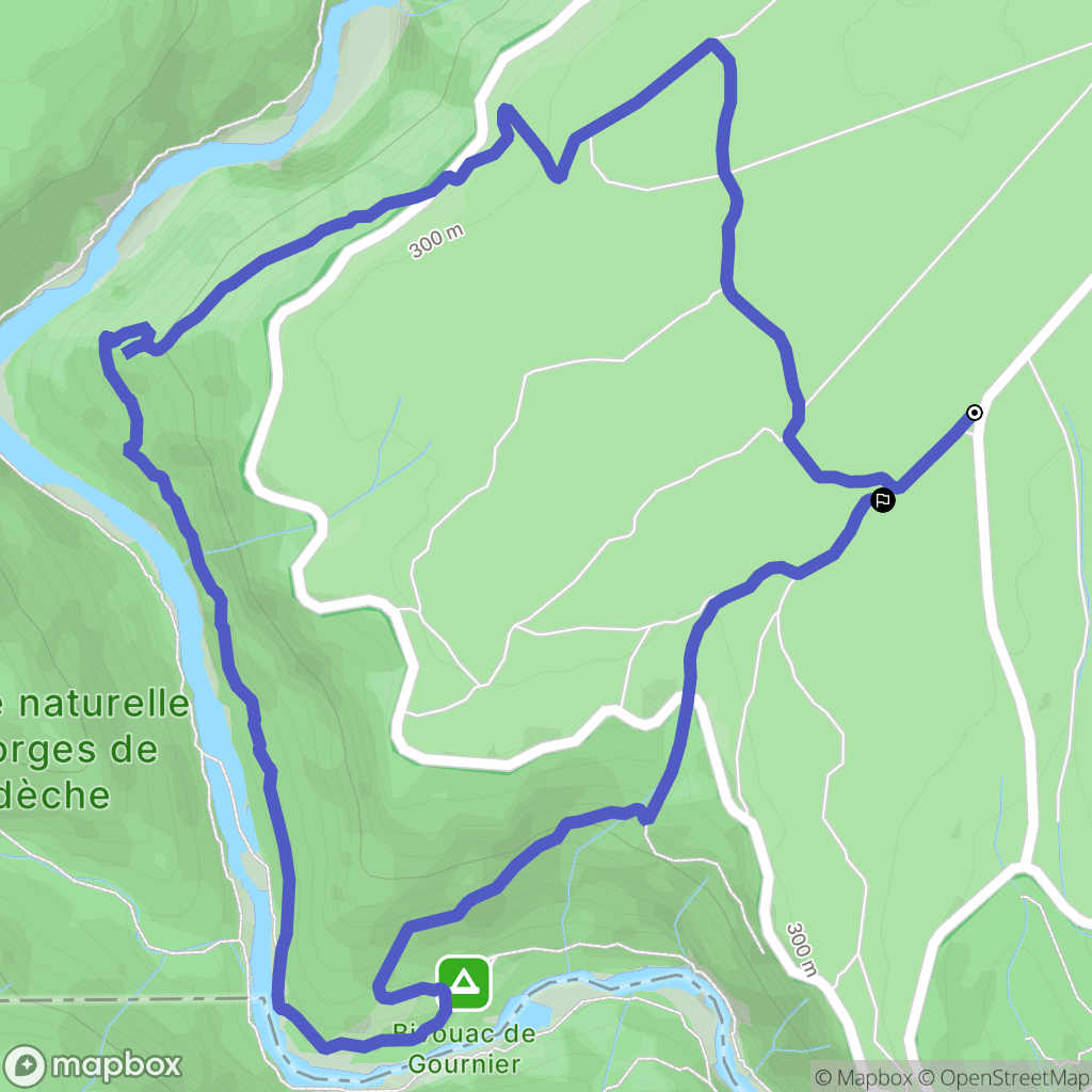 Saint-Remèze : carte du parcours de randonnée - France