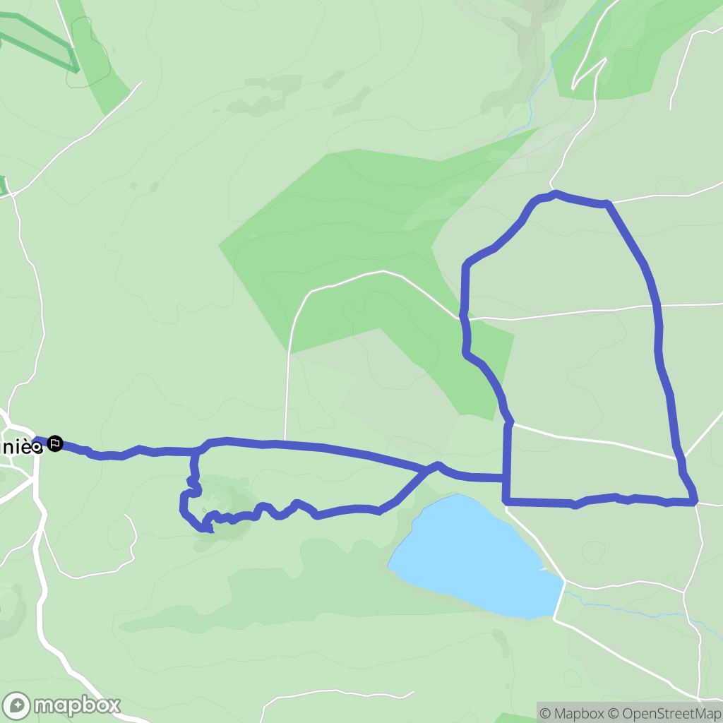 Dienne : carte du parcours de randonnée - France