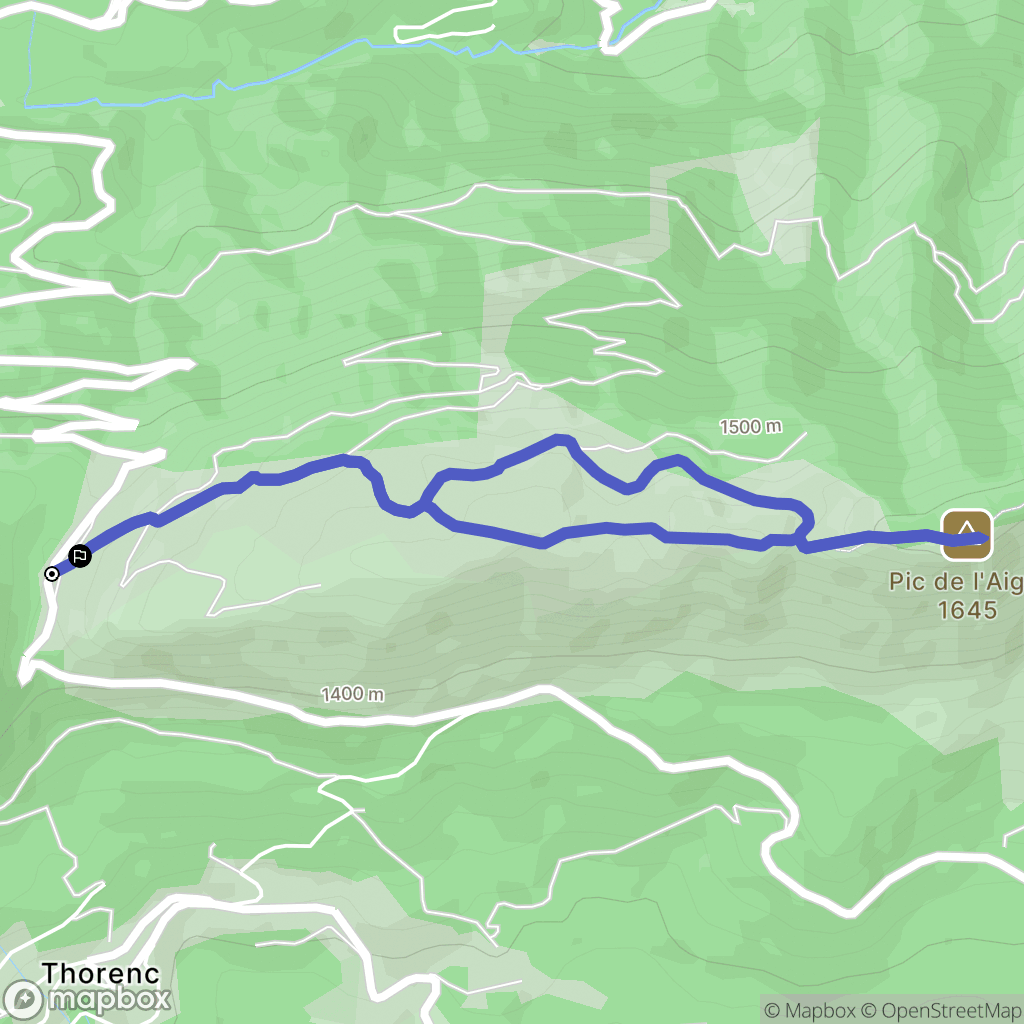Saint-Auban : carte du parcours de randonnée - France