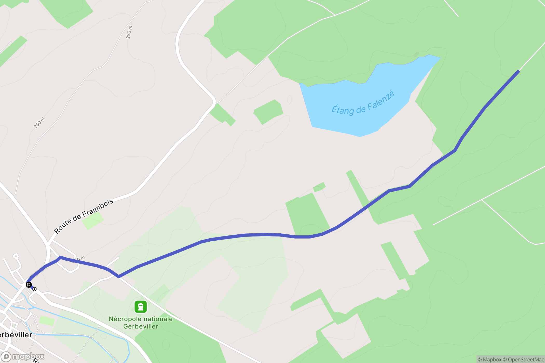 Gerbéviller : carte du parcours de randonnée - France