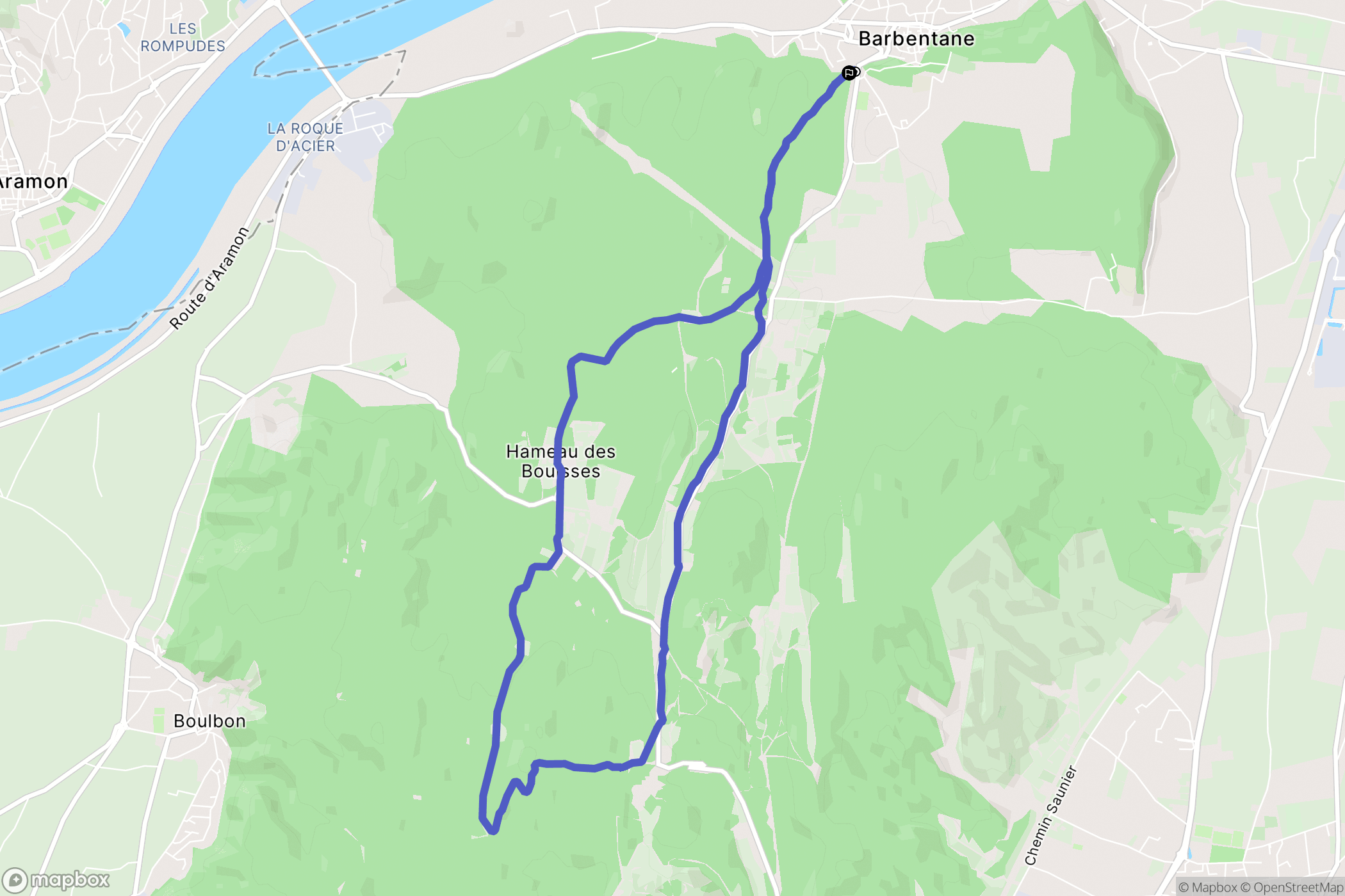 Barbentane : carte du parcours de randonnée - France