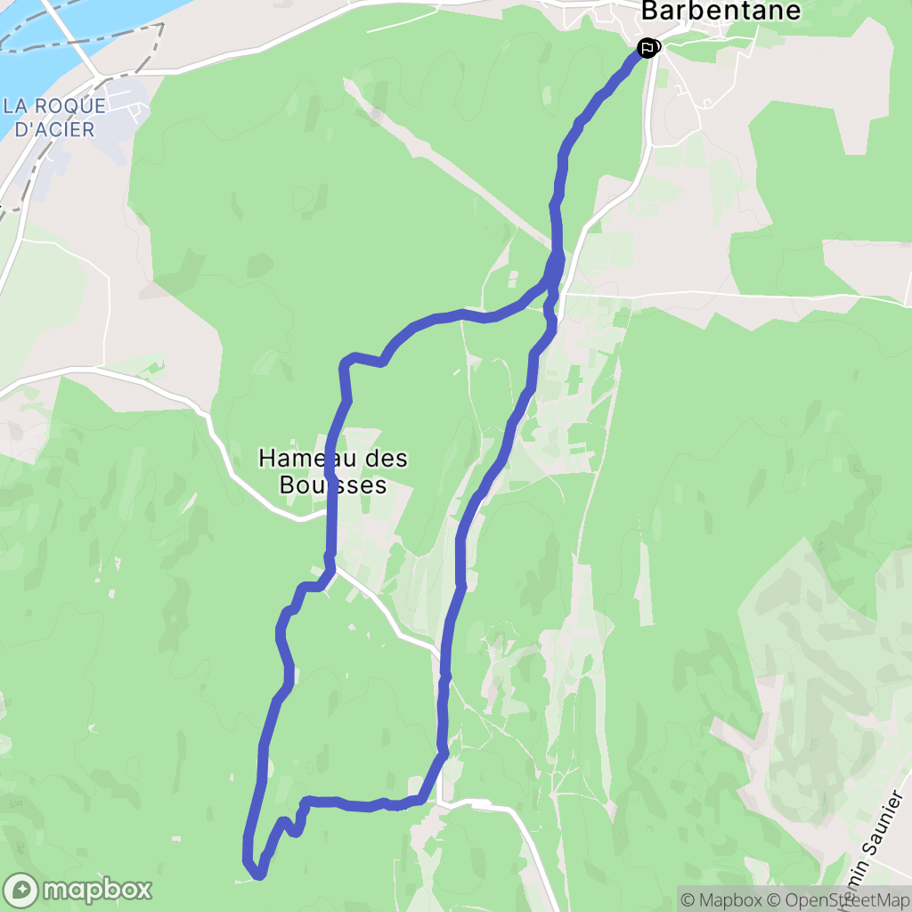 Barbentane : carte du parcours de randonnée - France