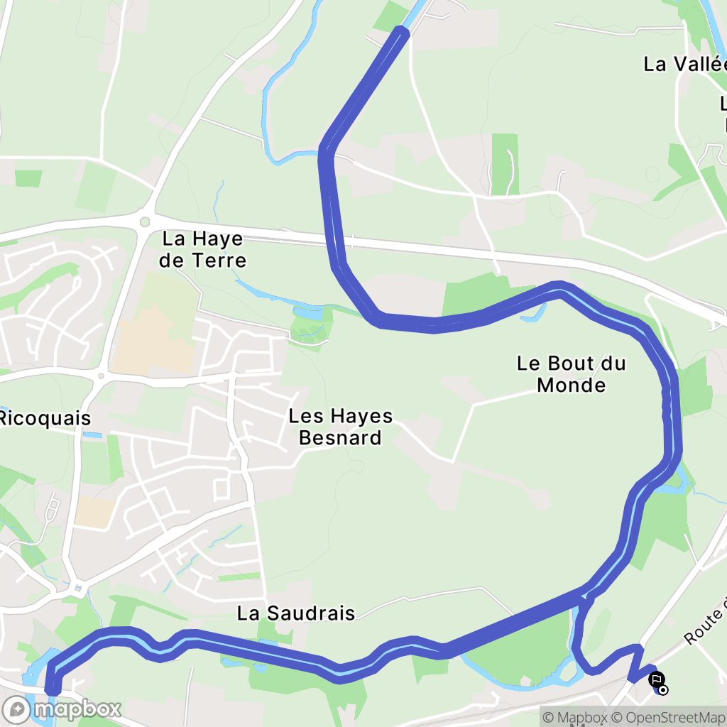 Saint-Grégoire : carte du parcours de randonnée - France