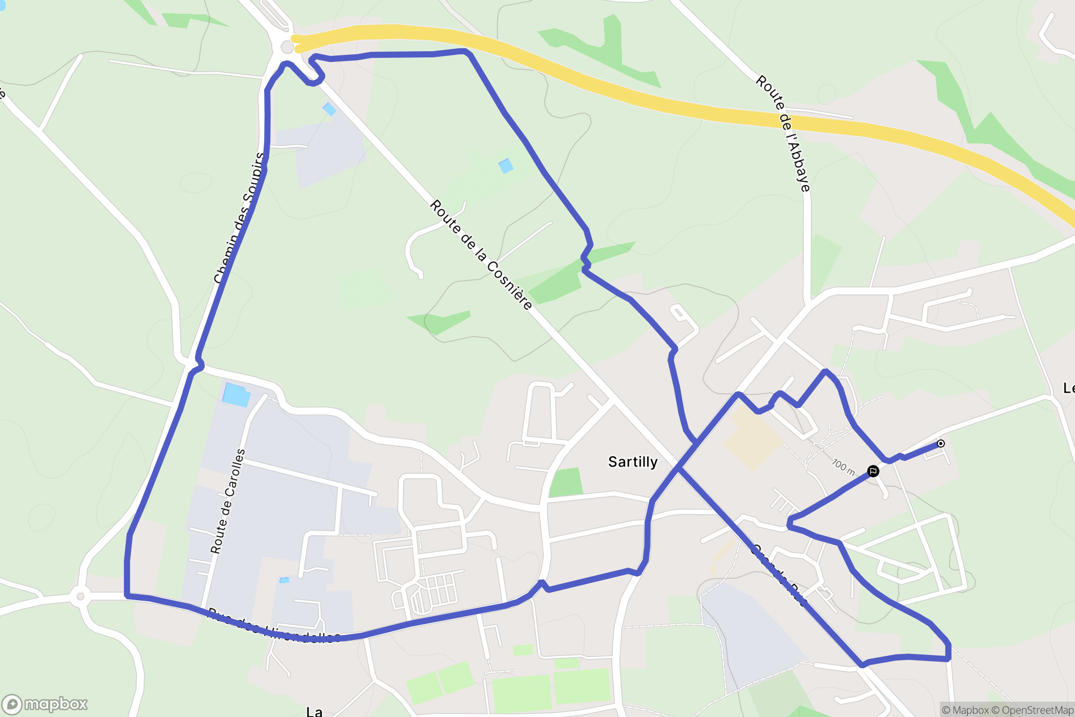Sartilly-Baie-Bocage : carte du parcours de randonnée - France