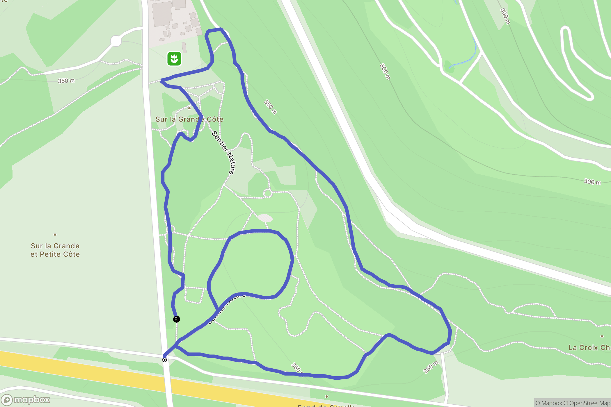 Mexy : carte du parcours de randonnée - France
