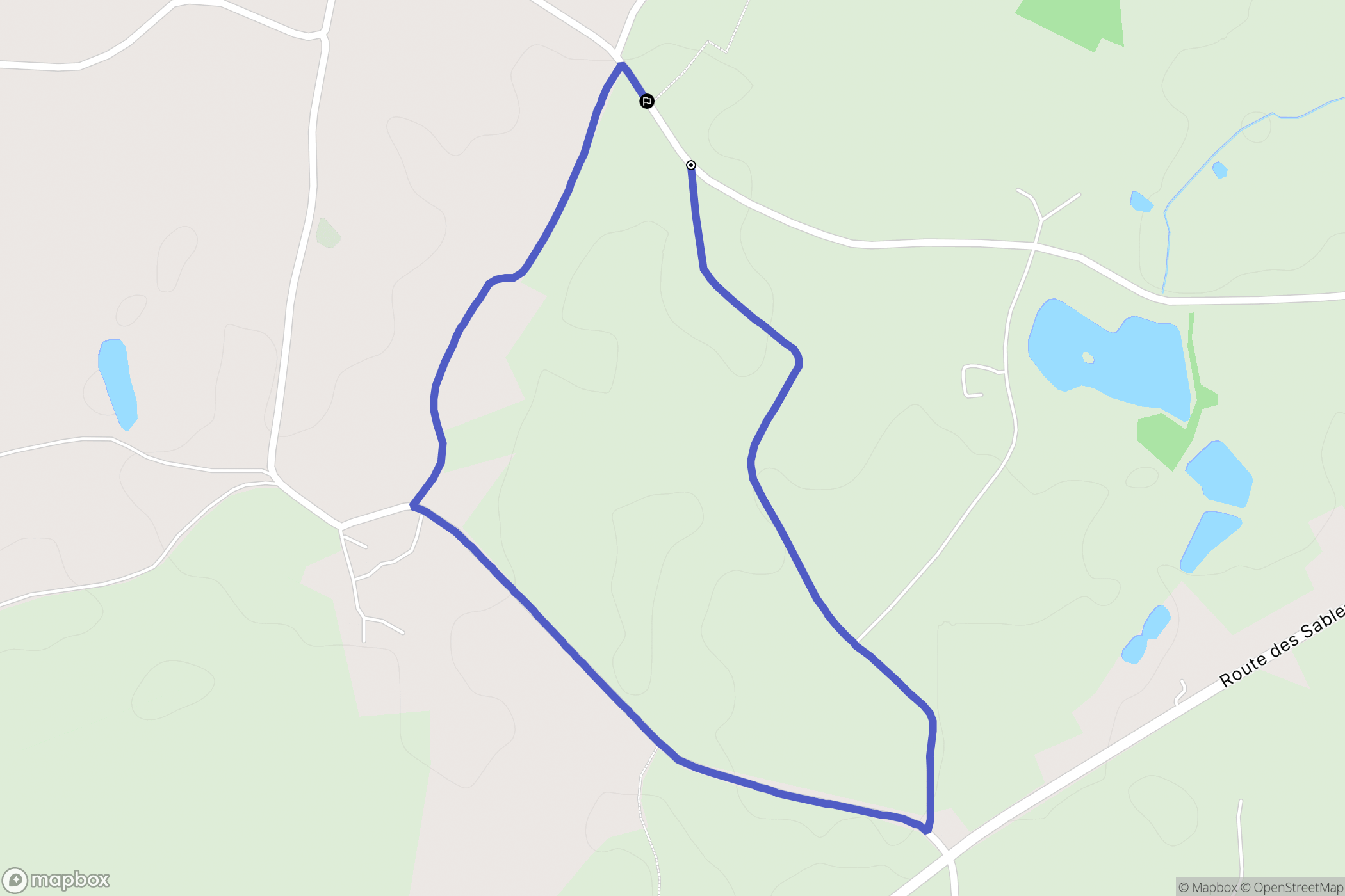 Aubigny-Les Clouzeaux : carte du parcours de randonnée - France