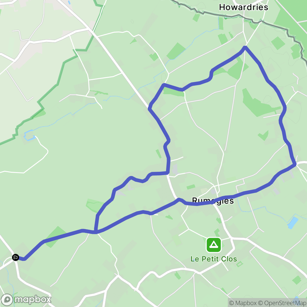 Saméon : carte du parcours de randonnée - France