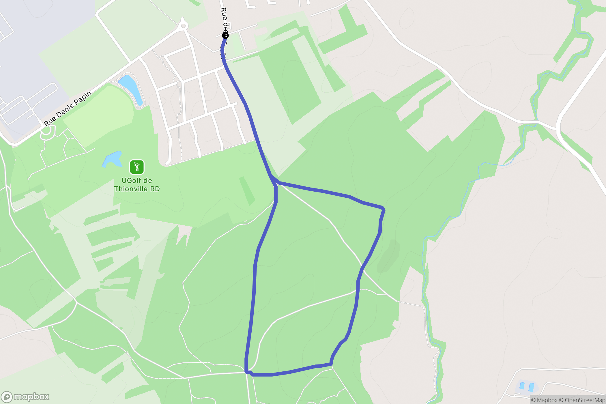 Basse-Ham : carte du parcours de randonnée - France