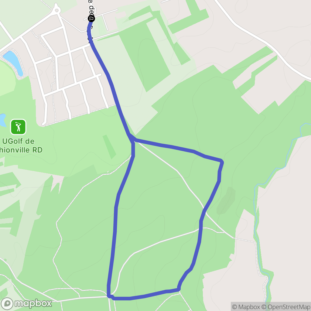 Basse-Ham : carte du parcours de randonnée - France