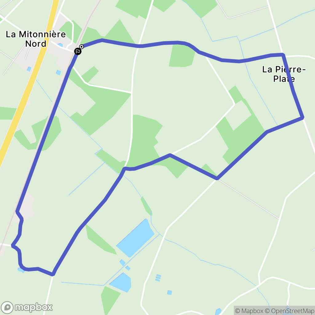 L'Herbergement : carte du parcours de randonnée - France