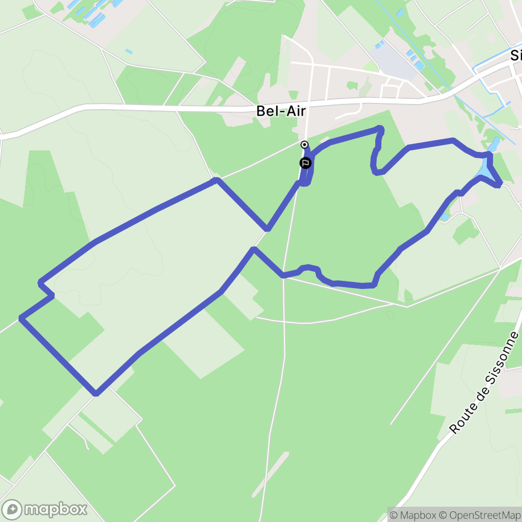 Montaigu : carte du parcours de randonnée - France