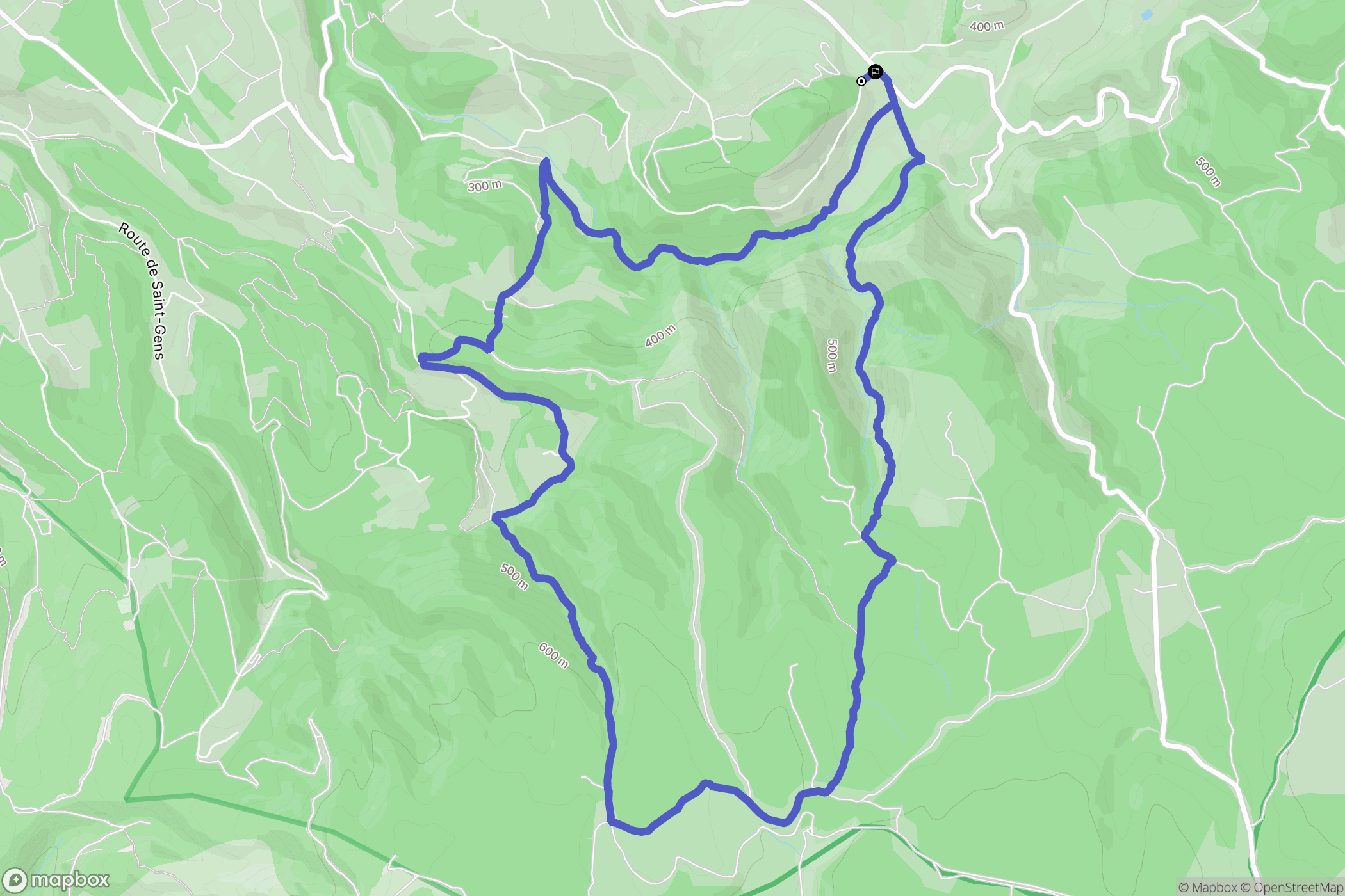 Venasque : carte du parcours de randonnée - France