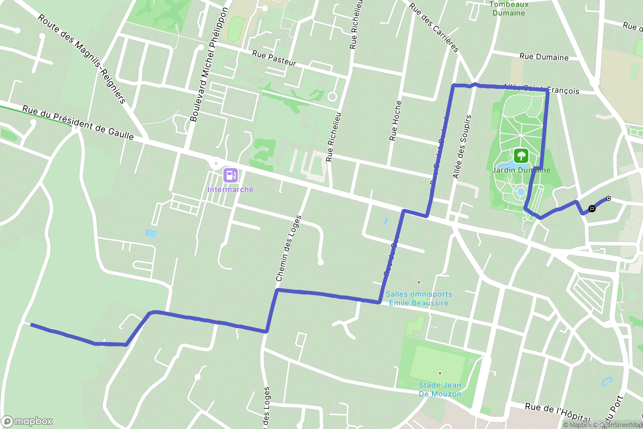 Luçon : carte du parcours de randonnée - France