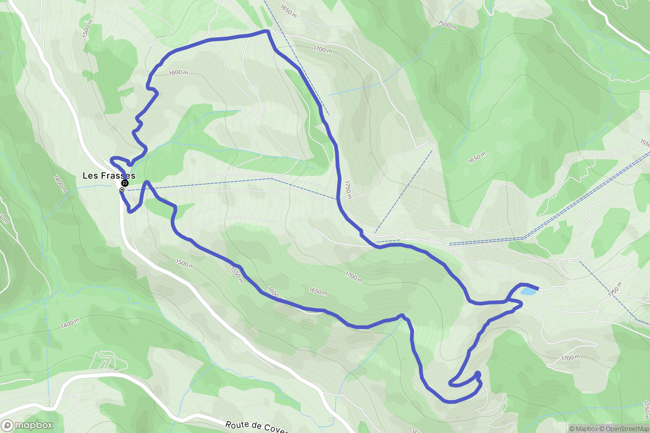 Notre-Dame-de-Bellecombe : carte du parcours de randonnée - France