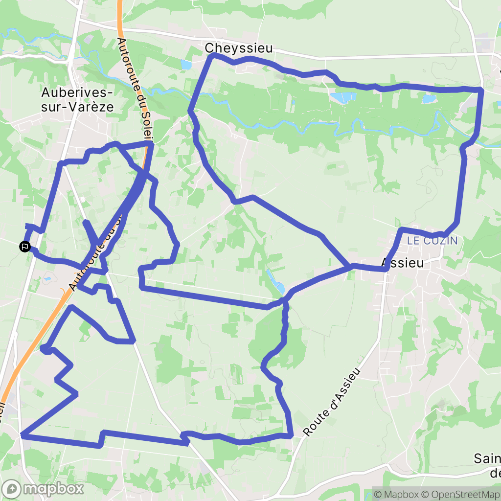 Clonas-sur-Varèze : carte du parcours de randonnée - France
