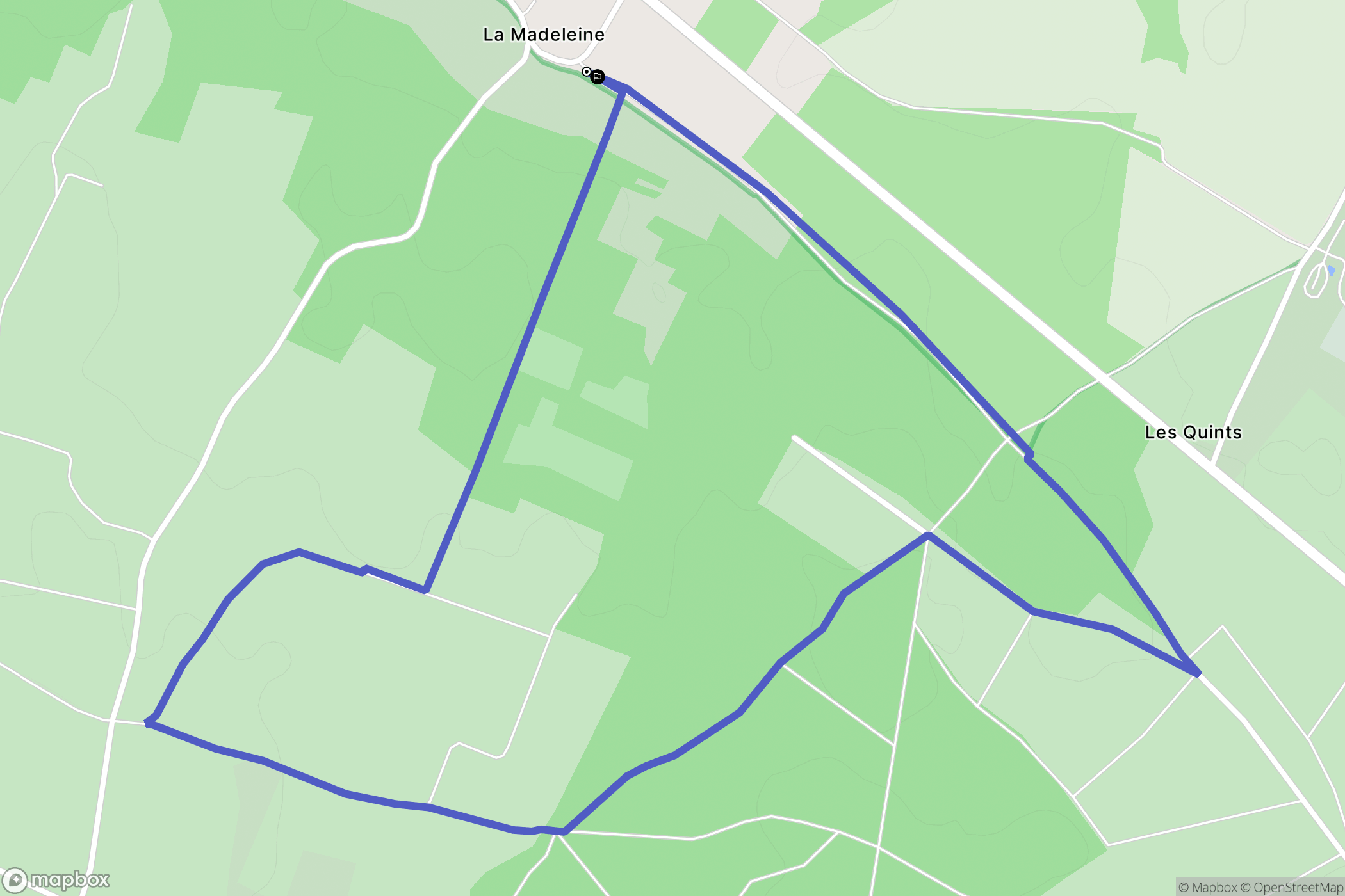 Cizay-la-Madeleine : carte du parcours de randonnée - France