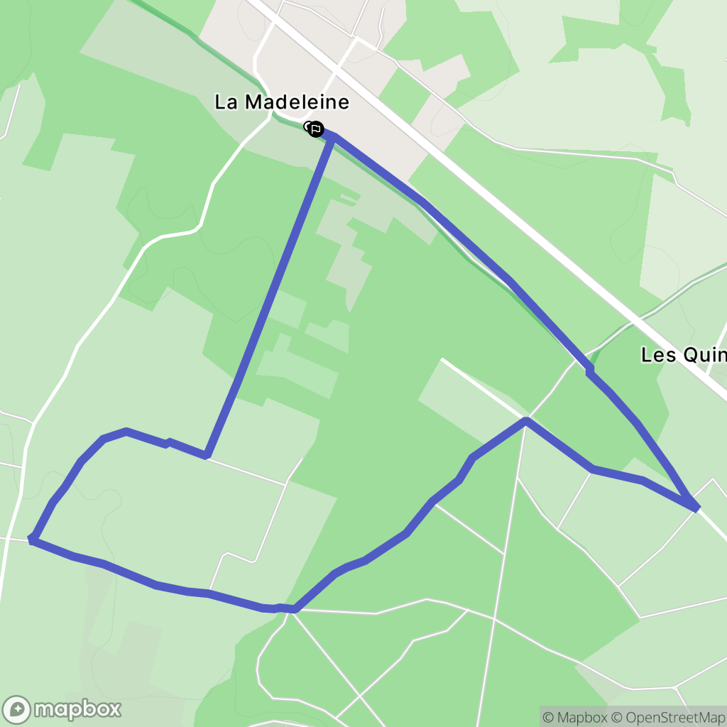 Cizay-la-Madeleine : carte du parcours de randonnée - France