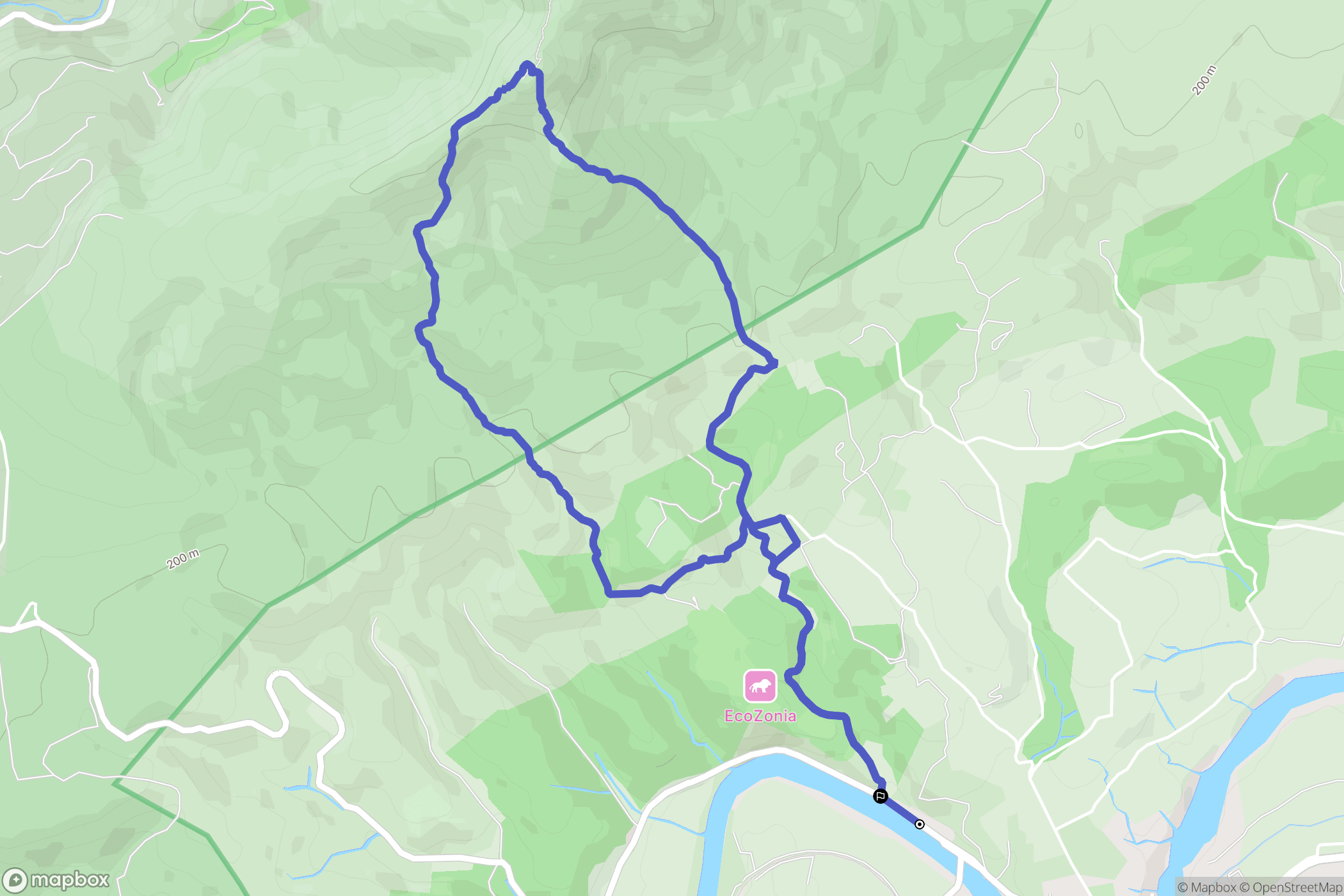 Cases-de-Pène : carte du parcours de randonnée - France