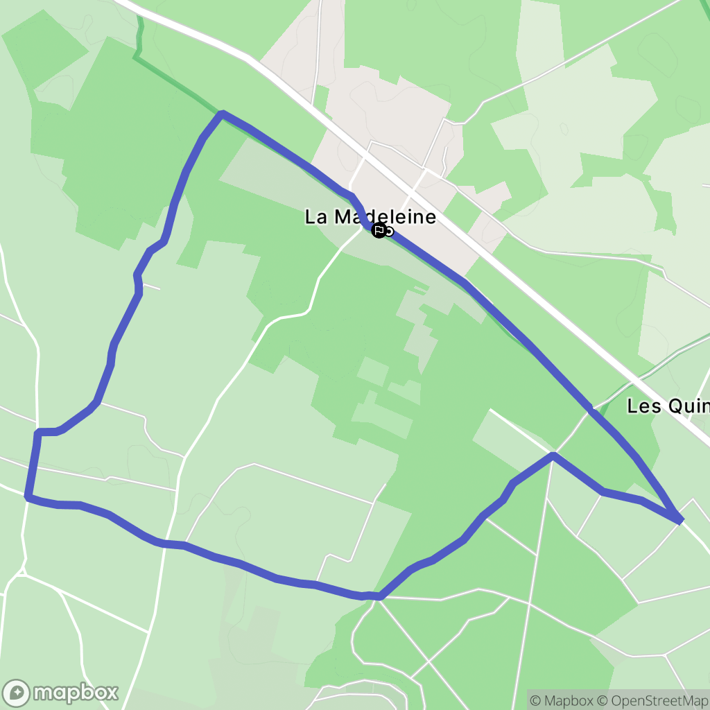 Cizay-la-Madeleine : carte du parcours de randonnée - France