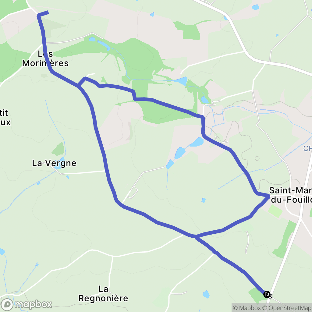 Saint-Martin-du-Fouilloux : carte du parcours de randonnée - France