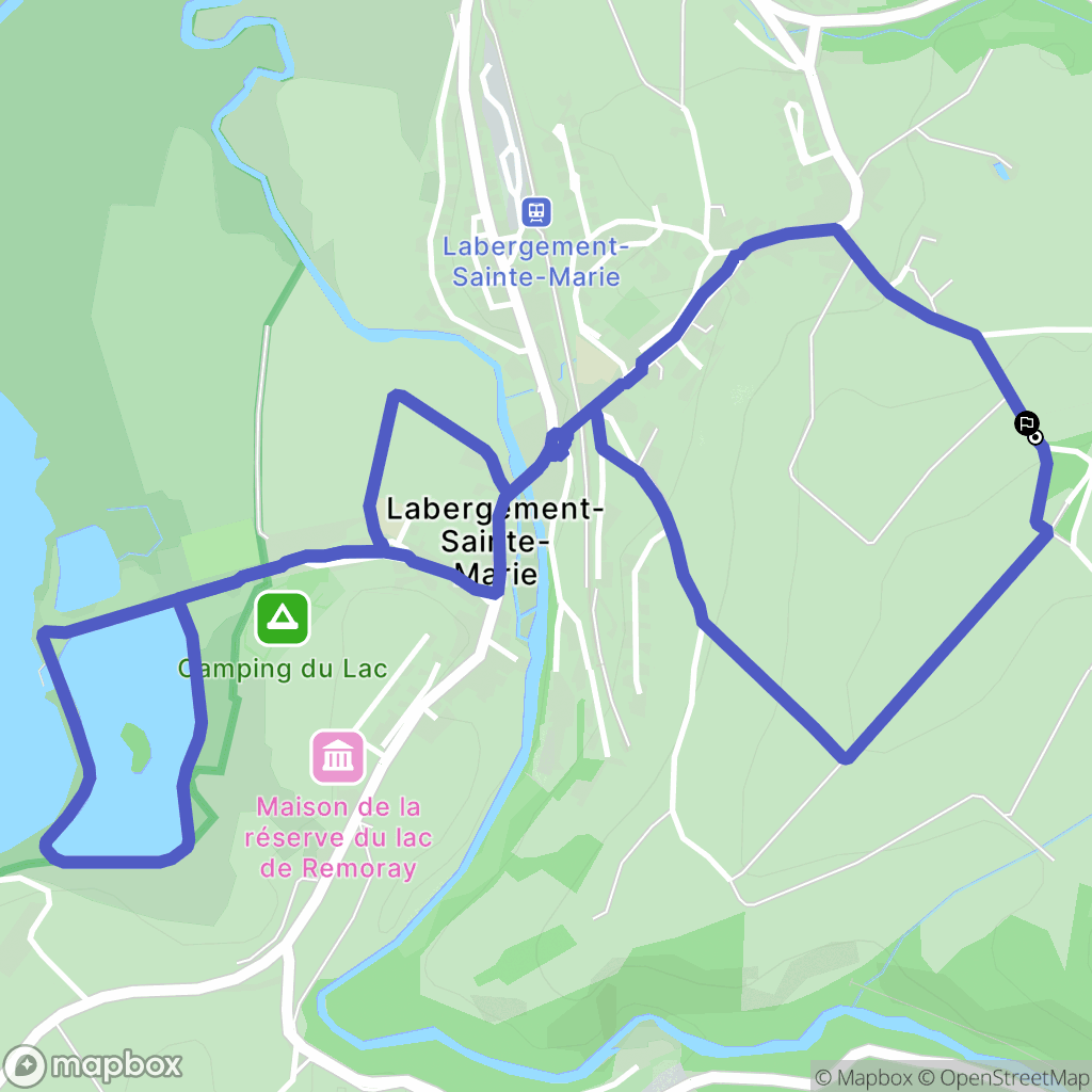 Labergement-Sainte-Marie : carte du parcours de randonnée - France