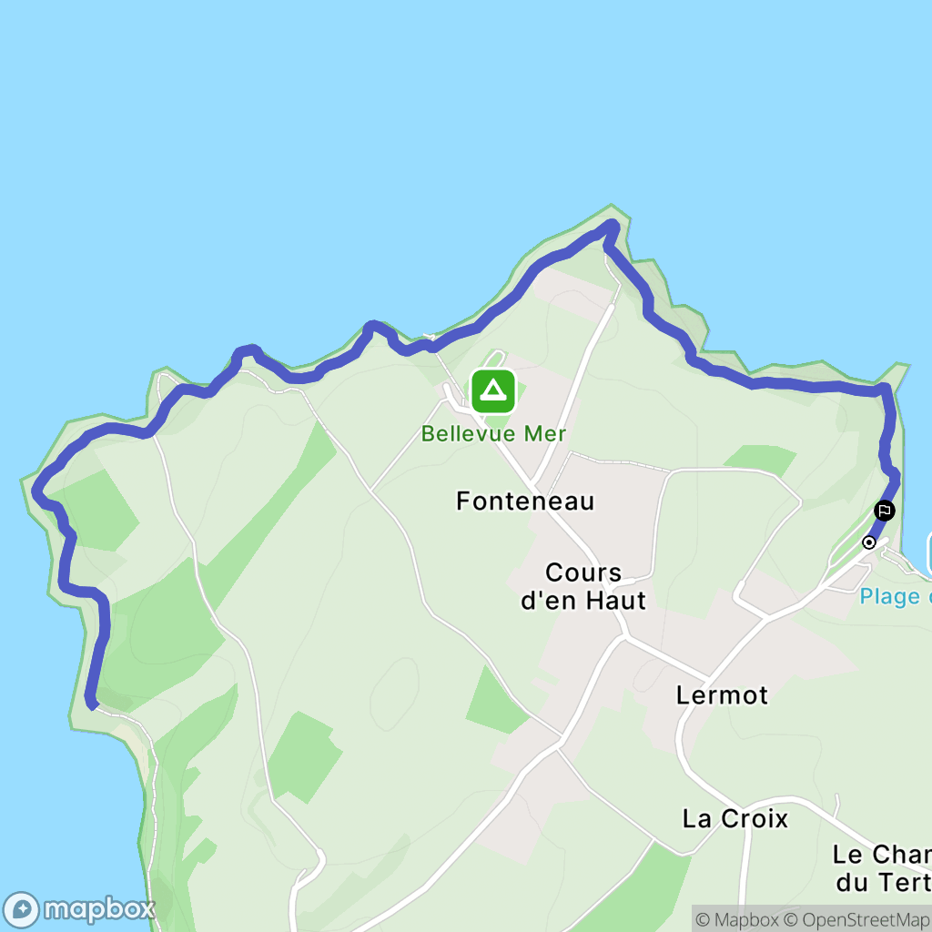 Hillion : carte du parcours de randonnée - France