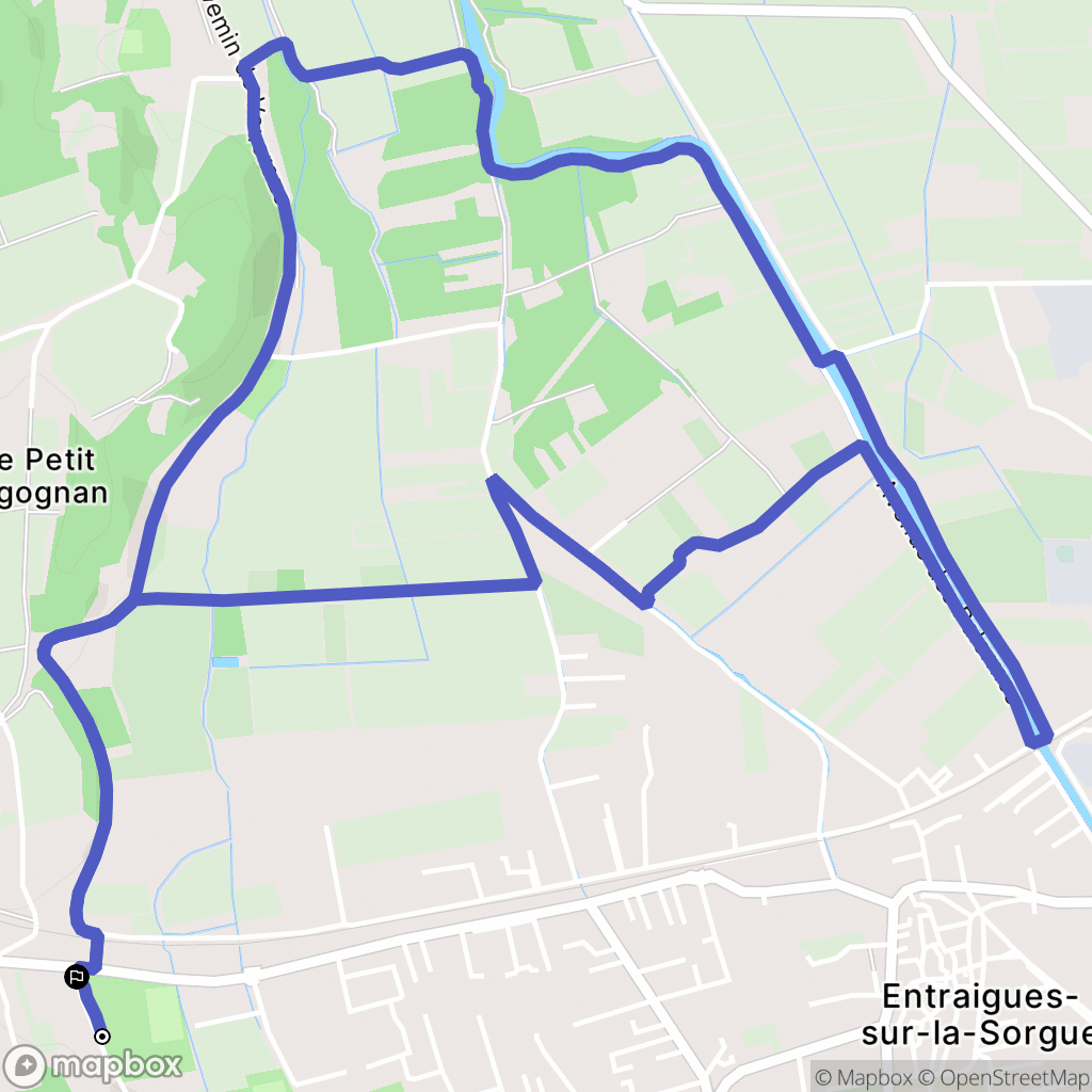 Sorgues : carte du parcours de randonnée - France