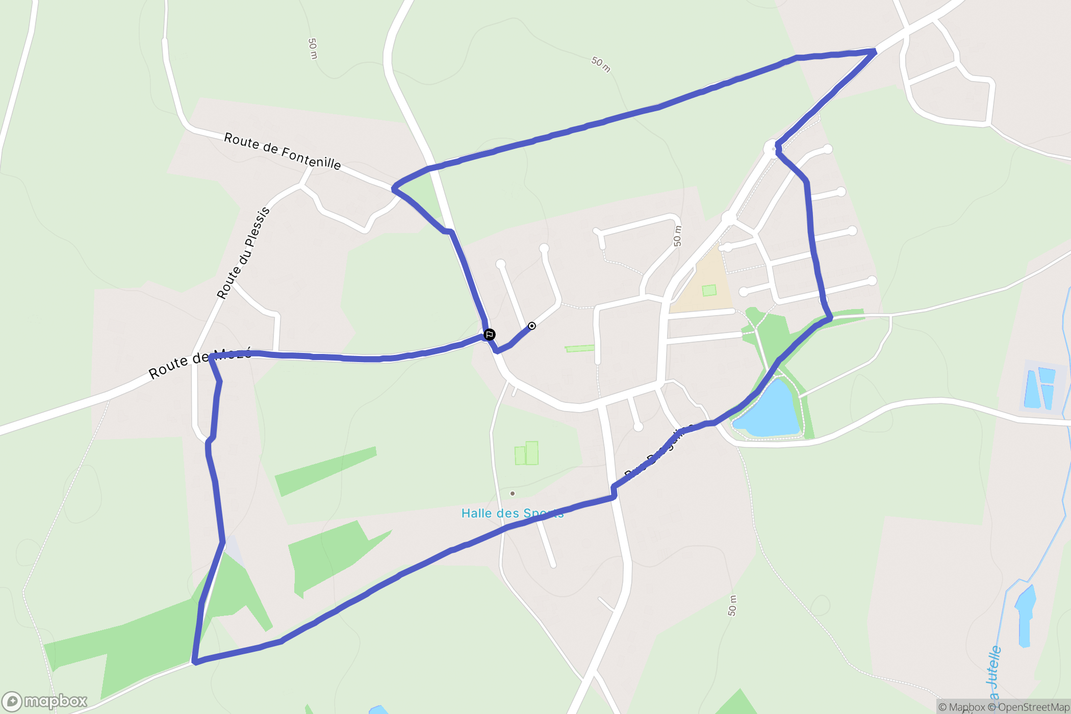 Soulaines-sur-Aubance : carte du parcours de randonnée - France