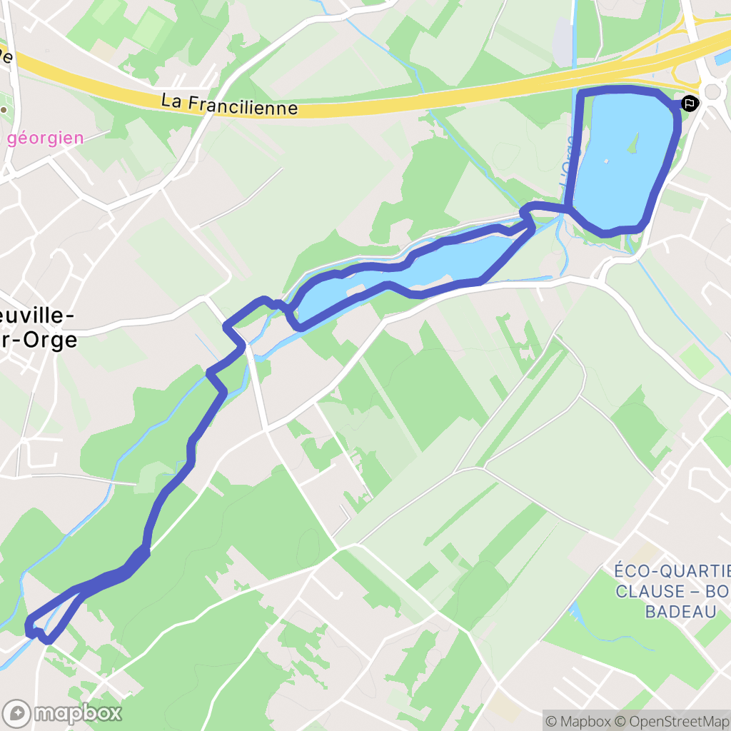 Brétigny-sur-Orge : carte du parcours de randonnée - France